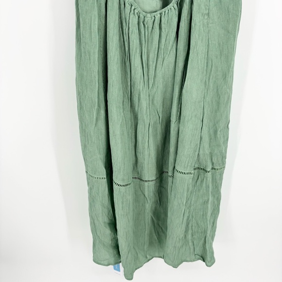 Cupshe Dress Size Medium Sage Green V Neck Cut Out NEW Beach Cover Up Swim - Picture 4 of 7